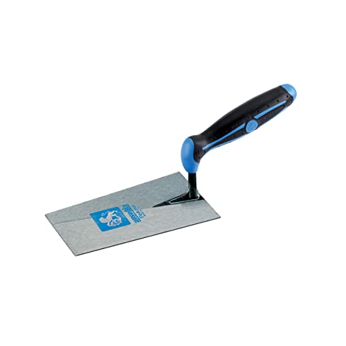 AUSONIA - 40000 Paleta de albañil Punta Cuadrada con Mango Mango de Goma Bimaterial 14 cm