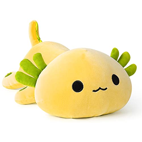 Onsoyours Cute Axolotl Plush, Soft Stuffed Animal Salamander Plush Pillow, Kawaii Plush Toy for Kids (Yellow Axolotl, 19")
