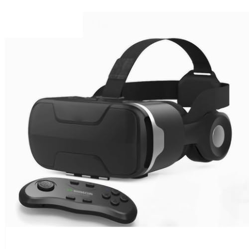 PPLDABNK Visore per Realtà virtuale (VR) con Controller di Gioco, visore per Giochi VR, Telefono Cellulare: Entro 4,7-6,53 Pollici, Regolazione della Distanza interpupillare: 60-67 mm,Black