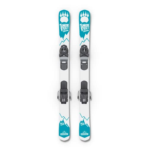 Snowfeet Short Ski 120 cm | Freedom | Snowblades Skiblades Kurze Ski (Turquoise | Pro Ski Bindings) Cover