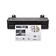 HP DesignJet T250 24 Zoll (61 cm 5HB06D), Großformatdrucker, Plotter, Standard A4-A1, 76 A1-Drucke/Stunde, Wi-Fi, Ethernet, USB, 2400x1200 dpi, Recyceltes Metall, 2 Jahre Garantie, HP Click, Schwarz