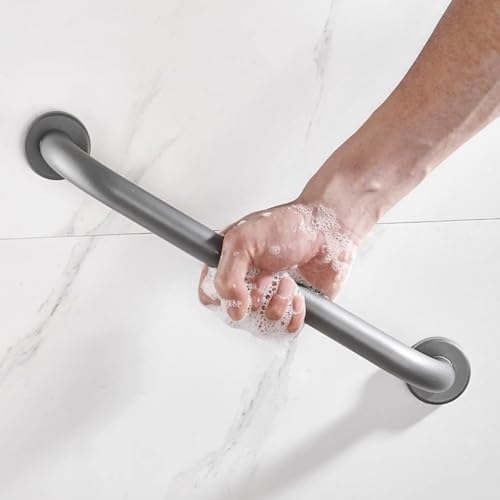 Maniglia di sicurezza per doccia in lega di alluminio resistente, antiscivolo, montaggio a parete, per anziani e anziani, supporto per il bagno per assistenza agli infortuni (40 cm)