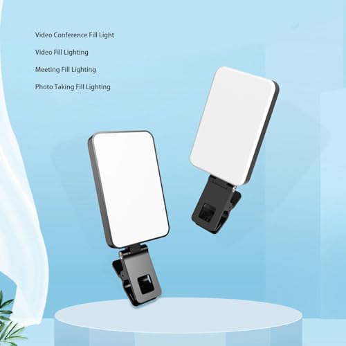 Luz de videoconferencia AMONIDA con clip regulable y batería de 2000 mAh 4