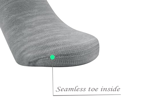Yomandamor Mens Coolmax Ankle Wide Stretched Diabetic Socks with Seamless Toe,5 Pairs2