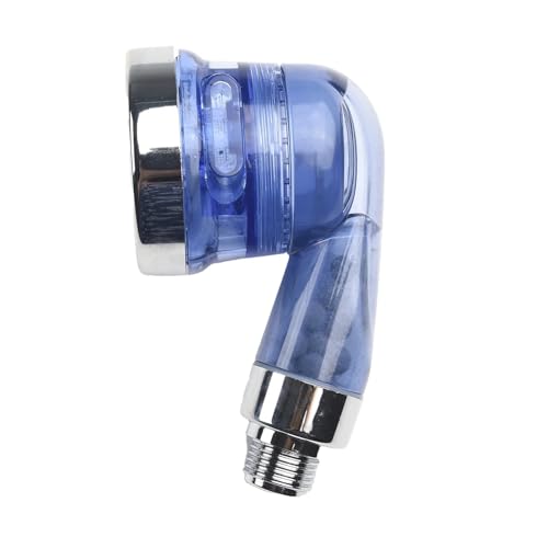 Pommeau de douche économie d'eau à 3 jets réglables embout bleu compact