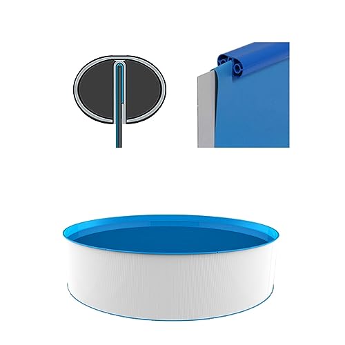 Poolfolie Evolution rund blau 350 x 90 cm 0,6 mm überlappend
