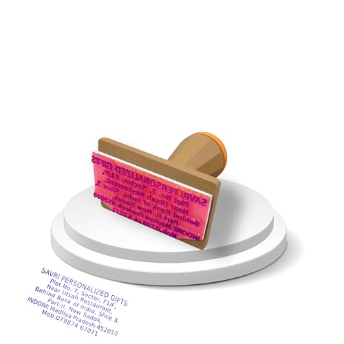 Savri Personalized Custom Computer Stamp Mohar with Your Name, Designation & Firm | Best for Office, School, College, Legal Documents and for Other Paperwork.(Any Size) (Model 3)