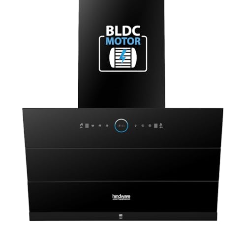 Image of Hindware Smart Appliances Skyla Neo BLDC 75 Blk | 1500 CMH | Auto Clean Chimney | Slant | Filterless | Motion Sensor | Automatic Louvre Opening | 12 Yrs Warranty on Motor & 3 Yrs on Product By Brand