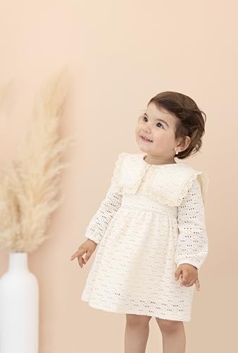 Lilax Baby Girl's Long Sleeve Lace Dress Vintage Wedding Dress3