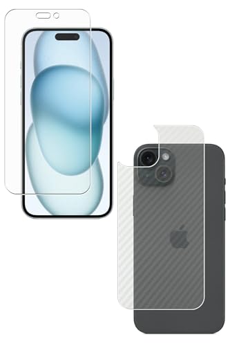 [2���g(���+�w��)] ClearView iPhone 15 Plus�p [���@�\ ���˖h�~] �t�� �ی� �t�B���� ���@�\���˖h�~ (�X���[�X�^�b�` �R��)�^�C�v�{�J�[�{���� �w�ʕی�t�B���� ���{��