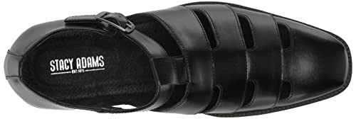 Stacy Adams Men's Calderon City Sandal Flat, Black, 9.5 #TOP4