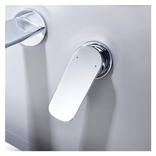 Grifo de latón para lavabo de baño mezclador de pared 6