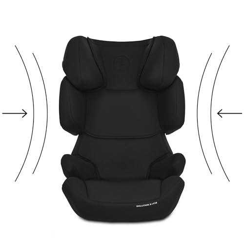 CYBEX Silver Silla de coche infantil Solution X i-Fix, Para coches con y sin ISOFIX, De 3 a 12 años aprox. (100 - 150 cm), De 15 a 50 kg aprox., Negro (Pure Black)