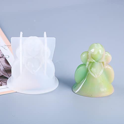 3D Silicone Candle Mold, Cute Angel Girl Sculpture Casting Mold Handmade Resin Mould Aroma Wax Mold For Candle Making Diy Crafts Soap Beeswax Chocolate Cake #TOP6