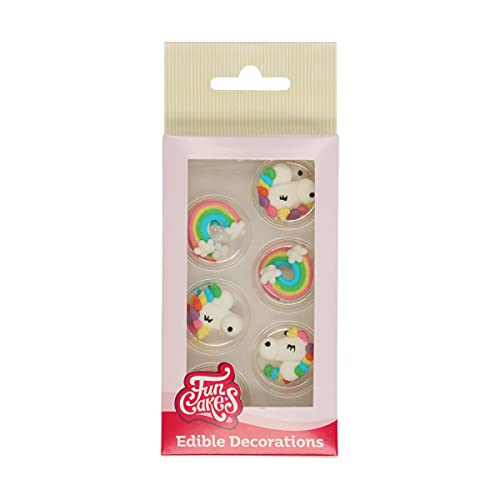 FunCakes Zucker Dekorationen Einhorn & Regenbogen Set/12