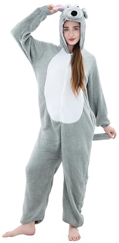 corimori Ratten-Kostüm Erwachsene Damen Herren Karneval Tier-Kostüme Onesie Jumpsuit Overall 15 Maus Ratte Ratatouille,XL