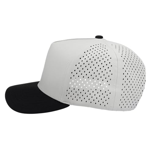 Image of Glendora 5‑Panel High‑Crown Snapback Hat - Lightweight Mesh Back, Flat Brim, Adjustable, Stylish Unisex Hat
