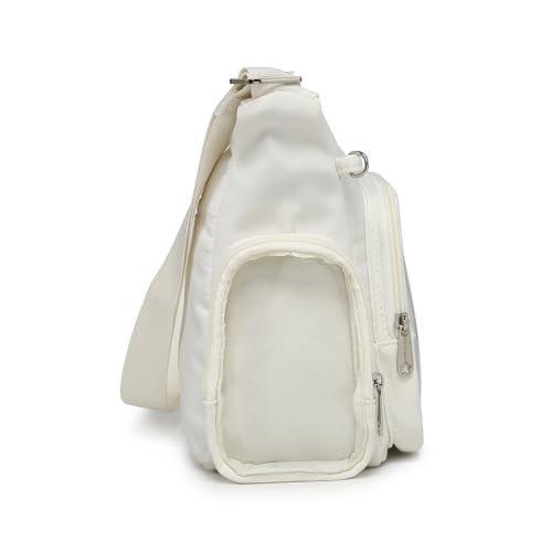 Image of Canvas Ita Bag Crossbody Shoulder Bag Kawaii Purses and Handbags with Anime Pins Display Medium