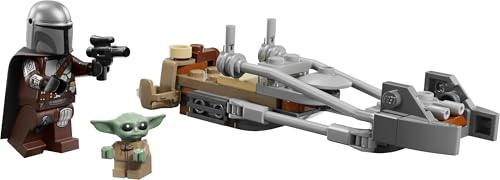 Image of LEGO Star Wars The Mandalorian & Grogu's Speeder Bike Toy Building Set for Ages 6+ - 75436