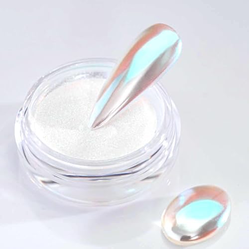 Pretty Diva Unicorn Chrome Nail Powder - Aurora Iridescent Nail C...