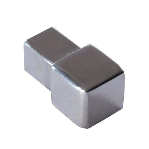 Dalsys Pieza final para carril de azulejos perfil cuadrado acero inoxidable pulido, 10mm, 1 pieza,...