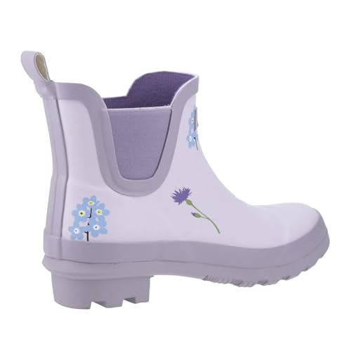 Cotswold Wildflower Ankle Wellingtons Female Lilac Size 6 - Image 3