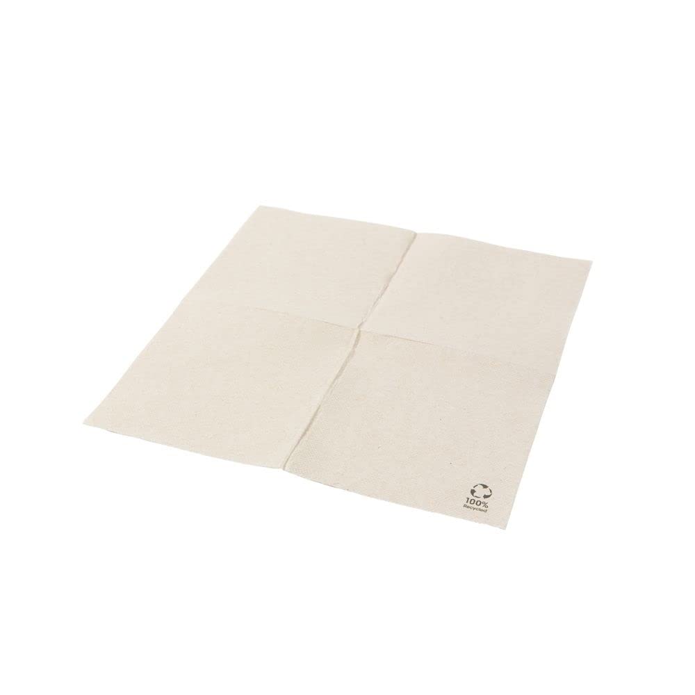 BIOZOYG Premium Tovaglioli carta 25 x 25cm carta riciclata non sbiancata I scuri 2 strati I Tovaglioli gastronomia piega 1/4 I tovaglioli ristorazione I tovaglioli feste ospiti 3000 pezzi