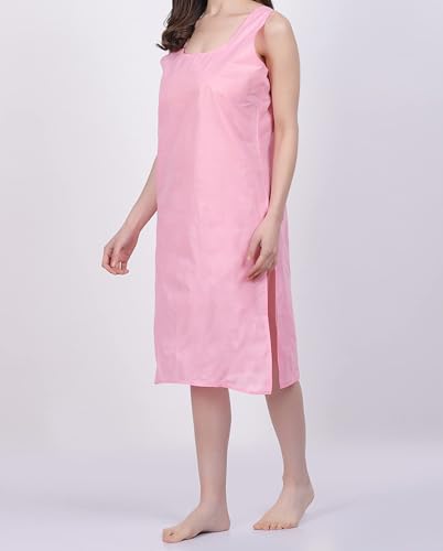Image of Women's Sleeveless Cotton Inner Slip Dress Round Neck Soft Comfortable Fit Full Length Camisole Innerwear Summer top Undergarment for Girls