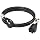 FIRMERST 1875W Flat Plug Extension Cord 3 Feet 14 AWG 15A Black, UL Listed