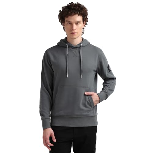 Calvin Klein Jeans Men's Badge Hoodie, Grey (Endless Grey), XXL