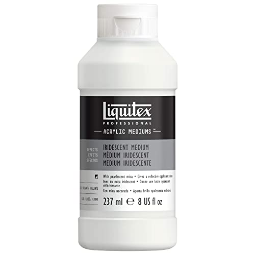 Liquitex 107008 Professional Irisierendes - Perlmutt Medium mit Acrylfarbe und -medien mischbar, zum Erzielen von metallischen perlmuttartigen Effekten -237ml Flasche