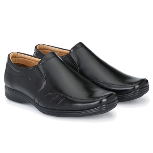 Image of Leatherkraft Round-Toe Formal Slip-On Shoes
