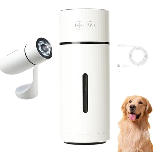 Dog Humidifier, Minipaw Dog Humidifiers with Whisper-Quiet/90° Adjustable Mist, 100% Pet-Safe, Creates a Safe, Moisturized Environment For Dogs,Home Solution For Cats, Dogs (White)