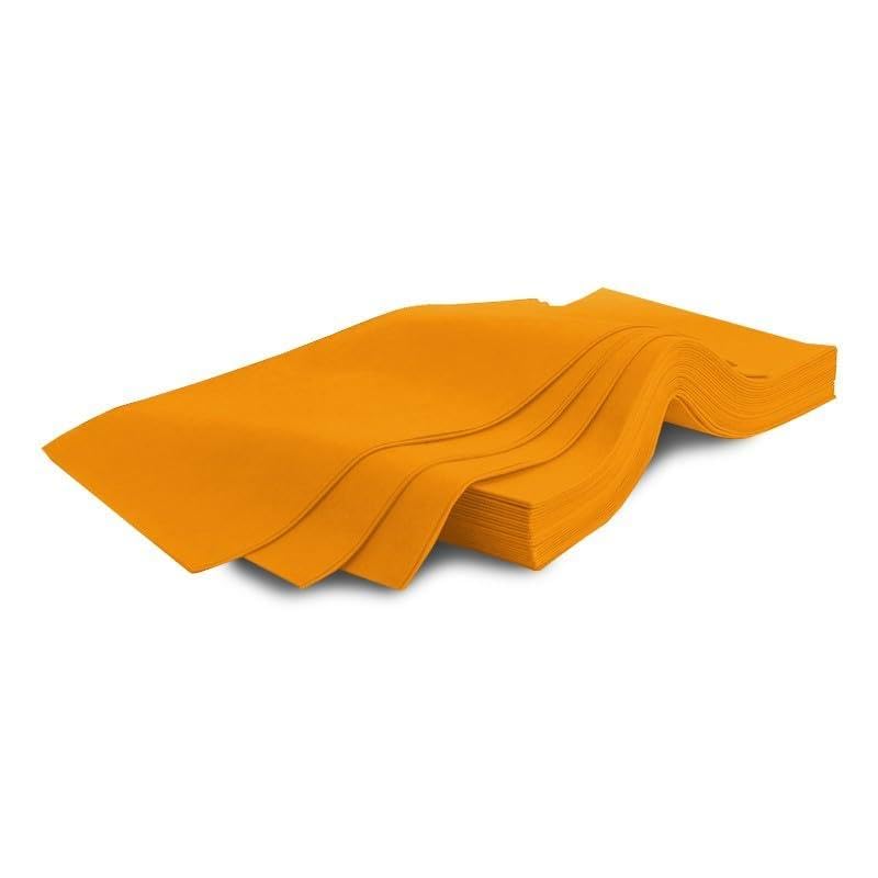 Juego de 100 Piezas de Mantel | Mantel Antimanchas | Mantel desechable | Manteles para restaurantes | Mantel para Fiestas | Mantel de Mesa | Mantel de TNT 140 x 140 cm, Naranja