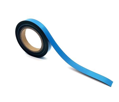 10m Blue Magnetic Strip Roll with Dry Wipe Clean Finish