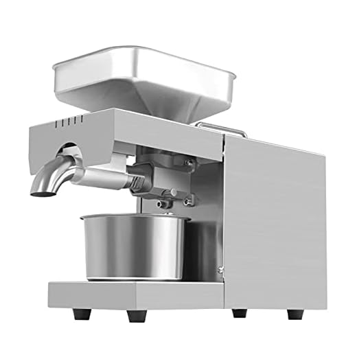 Prensa de aceite eléctrica de 220 V, 600 W, comercial, de acero inoxidable, caliente y frío, automática, para cacahuetes, girasol, té, nuez, oliva, aceite de coco, lino, etc.
