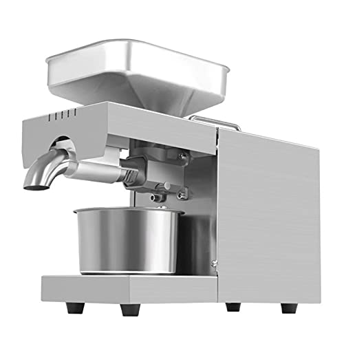 Kitchen Oil Press Machine Electric Automatic Oil Press Extractor, 600W Press Automatic Oil Extractor Organic Oil Commercial Grade Stainless Steel Oil Press Machine for Peanuts Sesame
