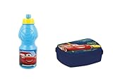 ALMACENESADAN, 4947, Pack vuelta al cole Cars; compuesto por Botella sport 400ml y sandwichera rectangular multicolor, productos reutilizables, sin BPA