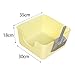 Bothyi Open Top Pet Litter Tray Cat Litter Box Sturdy Splashproof Cat Bedpan Easy to Clean High Sided Kitten Potty Toilet for Kitten, Yellow