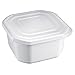 Casserole pour Micro-Ondes, Plastique, White, 2 l