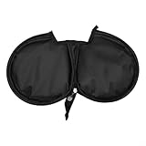 Portable Table Tennis Racket Case, Semicircle for Ping Pong Paddle Bag with Hand Strap, Dustproof Oxford Cloth Storage Bag for Racket Protection, Lightweight and for Easy to Carry (Color(Black)