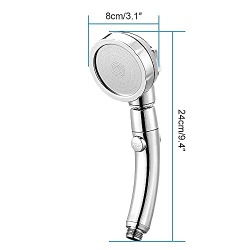 Pomme de douche haute pression avec ensemble de bain 3 pièces en plastique ABS durable