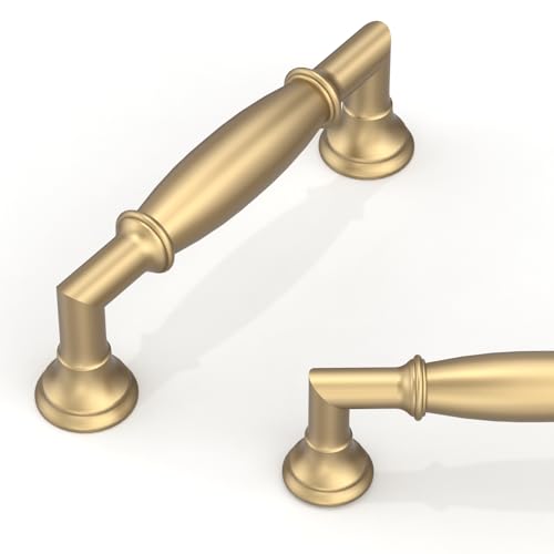 10 Pack Champagne Bronze Cabinet Pulls 3 Inch(76mm) Kitchen Cabinet Handles Cabinet Hardware for Drawer Pulls