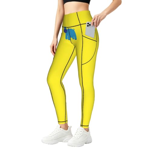 Pantalon de yoga ample femme jogging entraînement imprimé hippopotame