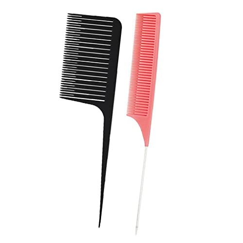 harayaa 2x Wide & Fine Tooth Salon Weaving Highlighting Foiling Hair Combs