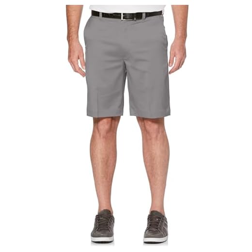 Golf Shorts - Comfortable Golf Shorts For Warm Weather | Golf Accessories PGA TOUR Men's Flat Front Active Waistband Golf Short, Quiet Shade, 34