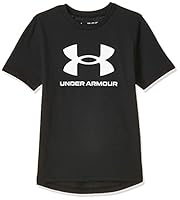 Under Armour Boys' Sportstyle Logo Short Sleeve T-Shirt, Black/White, X-Large