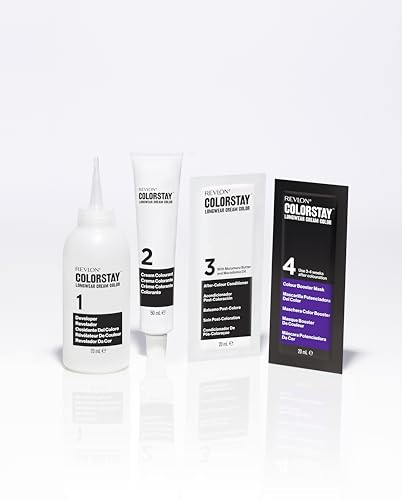 REVLON Colorstay Tinte Pelo Mujer, Coloración Permanente de larga duración, Incluye mascarilla potenciadora del color, Hasta 8 semanas de color, Tono 1 Negro