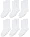 Jefferies Socks Boys 8-20  Seamless Toe Athletic Crew, White, 6-pack M 8-9 1/2