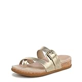Vionic Womens Carmela Thong Sandals Gold Leather 9.5 W
